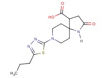 2-oxo-8-(5-propyl-1,3,4-thiadiazol-2-yl)-1,8-diazaspiro[4.5]decane-4-carboxylic acid