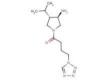 (3R*,4S*)-4-isopropyl-1-[4-(1H-tetrazol-1-yl)butanoyl]-3-pyrrolidinamine