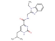 N-[(1-ethyl-1H-benzimidazol-2-yl)methyl]-6-isobutyl-2-oxo-1,2-dihydropyrimidine-4-carboxamide