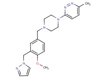 3-{4-[4-methoxy-3-(1H-pyrazol-1-ylmethyl)benzyl]piperazin-1-yl}-6-methylpyridazine