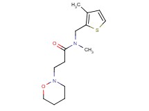 N-methyl-N-[(3-methyl-2-thienyl)methyl]-3-(1,2-oxazinan-2-yl)propanamide