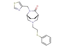 (1S*,5R*)-3-[2-(phenylthio)ethyl]-6-(1,3-thiazol-4-ylmethyl)-3,6-diazabicyclo[3.2.2]nonan-7-one