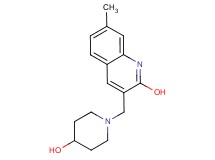 3-[(4-hydroxy-1-piperidinyl)methyl]-7-methyl-2-quinolinol