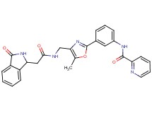 N-{3-[5-methyl-4-({[(3-oxo-2,3-dihydro-1H-isoindol-1-yl)acetyl]amino}methyl)-1,3-oxazol-2-yl]phenyl}-2-pyridinecarboxamide