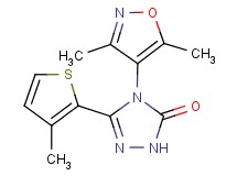 4-(3,5-dimethylisoxazol-4-yl)-5-(3-methyl-2-thienyl)-2,4-dihydro-3H-1,2,4-triazol-3-one