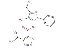 N-(3-ethyl-4-methyl-1-phenyl-1H-pyrazol-5-yl)-4-isopropyl-1,2,3-thiadiazole-5-carboxamide