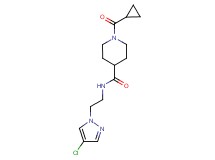 N-[2-(4-chloro-1H-pyrazol-1-yl)ethyl]-1-(cyclopropylcarbonyl)-4-piperidinecarboxamide
