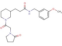 N-(3-methoxybenzyl)-3-{1-[(2-oxo-1-pyrrolidinyl)acetyl]-3-piperidinyl}propanamide