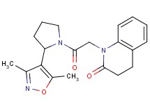 1-{2-[2-(3,5-dimethylisoxazol-4-yl)pyrrolidin-1-yl]-2-oxoethyl}-3,4-dihydroquinolin-2(1H)-one