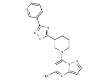 5-methyl-7-{3-[3-(3-pyridinyl)-1,2,4-oxadiazol-5-yl]-1-piperidinyl}pyrazolo[1,5-a]pyrimidine