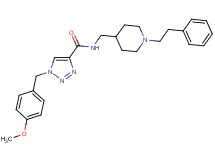 1-(4-methoxybenzyl)-N-{[1-(2-phenylethyl)-4-piperidinyl]methyl}-1H-1,2,3-triazole-4-carboxamide