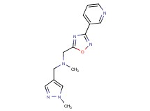 N-methyl-1-(1-methyl-1H-pyrazol-4-yl)-N-{[3-(3-pyridinyl)-1,2,4-oxadiazol-5-yl]methyl}methanamine
