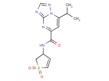N-(1,1-dioxido-2,3-dihydro-3-thienyl)-7-isopropyl[1,2,4]triazolo[1,5-a]pyrimidine-5-carboxamide