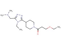 ({5-[1-(3-ethoxypropanoyl)piperidin-4-yl]-4-ethyl-4H-1,2,4-triazol-3-yl}methyl)dimethylamine