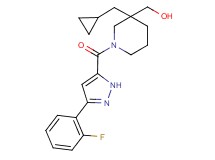 (3-(cyclopropylmethyl)-1-{[3-(2-fluorophenyl)-1H-pyrazol-5-yl]carbonyl}piperidin-3-yl)methanol