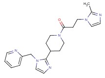 2-[(2-{1-[3-(2-methyl-1H-imidazol-1-yl)propanoyl]piperidin-4-yl}-1H-imidazol-1-yl)methyl]pyridine
