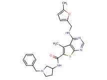N-(1-benzyl-3-pyrrolidinyl)-5-methyl-4-{[(5-methyl-2-furyl)methyl]amino}thieno[2,3-d]pyrimidine-6-carboxamide