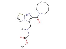 methyl N-{[6-(1-azocanylcarbonyl)imidazo[2,1-b][1,3]thiazol-5-yl]methyl}-N-methylglycinate