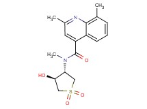 N-[(3S*,4S*)-4-hydroxy-1,1-dioxidotetrahydro-3-thienyl]-N,2,8-trimethylquinoline-4-carboxamide