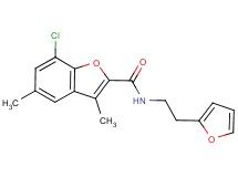 7-chloro-N-[2-(2-furyl)ethyl]-3,5-dimethyl-1-benzofuran-2-carboxamide
