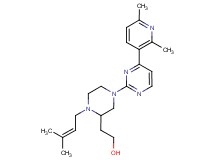 2-[4-[4-(2,6-dimethyl-3-pyridinyl)-2-pyrimidinyl]-1-(3-methyl-2-buten-1-yl)-2-piperazinyl]ethanol