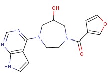 1-(3-furoyl)-4-(7H-pyrrolo[2,3-d]pyrimidin-4-yl)-1,4-diazepan-6-ol
