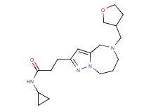 N-cyclopropyl-3-[5-(tetrahydro-3-furanylmethyl)-5,6,7,8-tetrahydro-4H-pyrazolo[1,5-a][1,4]diazepin-2-yl]propanamide