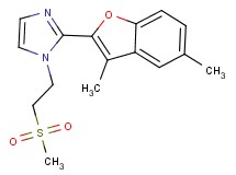 2-(3,5-dimethyl-1-benzofuran-2-yl)-1-[2-(methylsulfonyl)ethyl]-1H-imidazole