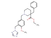 ethyl 3-benzyl-1-[4-methoxy-3-(1H-1,2,4-triazol-1-ylmethyl)benzyl]-3-piperidinecarboxylate