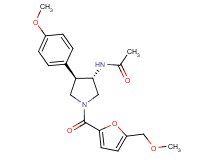 N-[(3S*,4R*)-1-[5-(methoxymethyl)-2-furoyl]-4-(4-methoxyphenyl)-3-pyrrolidinyl]acetamide