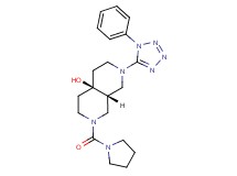 (4aR*,8aR*)-2-(1-phenyl-1H-tetrazol-5-yl)-7-(pyrrolidin-1-ylcarbonyl)octahydro-2,7-naphthyridin-4a(2H)-ol