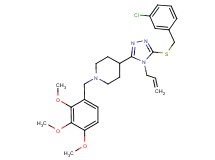 4-{4-allyl-5-[(3-chlorobenzyl)thio]-4H-1,2,4-triazol-3-yl}-1-(2,3,4-trimethoxybenzyl)piperidine