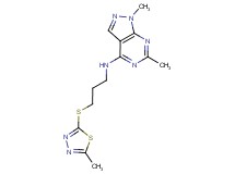 1,6-dimethyl-N-{3-[(5-methyl-1,3,4-thiadiazol-2-yl)thio]propyl}-1H-pyrazolo[3,4-d]pyrimidin-4-amine