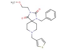 1-benzyl-3-(2-methoxyethyl)-8-(3-thienylmethyl)-1,3,8-triazaspiro[4.5]decane-2,4-dione