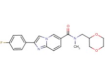 N-(1,4-dioxan-2-ylmethyl)-2-(4-fluorophenyl)-N-methylimidazo[1,2-a]pyridine-6-carboxamide