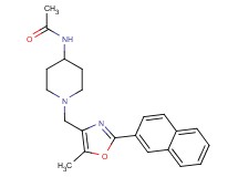N-(1-{[5-methyl-2-(2-naphthyl)-1,3-oxazol-4-yl]methyl}piperidin-4-yl)acetamide