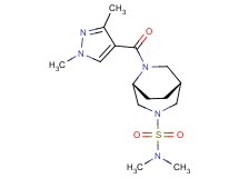 (1R*,5R*)-6-[(1,3-dimethyl-1H-pyrazol-4-yl)carbonyl]-N,N-dimethyl-3,6-diazabicyclo[3.2.2]nonane-3-sulfonamide
