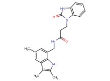 3-(2-oxo-2,3-dihydro-1H-benzimidazol-1-yl)-N-[(2,3,5-trimethyl-1H-indol-7-yl)methyl]propanamide