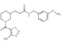 N-(3-methoxybenzyl)-3-{1-[(4-methyl-1,2,3-thiadiazol-5-yl)carbonyl]-3-piperidinyl}propanamide