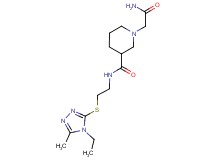 1-(2-amino-2-oxoethyl)-N-{2-[(4-ethyl-5-methyl-4H-1,2,4-triazol-3-yl)thio]ethyl}piperidine-3-carboxamide