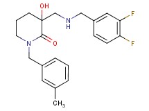3-{[(3,4-difluorobenzyl)amino]methyl}-3-hydroxy-1-(3-methylbenzyl)-2-piperidinone