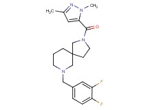 7-(3,4-difluorobenzyl)-2-[(1,3-dimethyl-1H-pyrazol-5-yl)carbonyl]-2,7-diazaspiro[4.5]decane