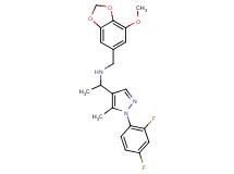 1-[1-(2,4-difluorophenyl)-5-methyl-1H-pyrazol-4-yl]-N-[(7-methoxy-1,3-benzodioxol-5-yl)methyl]ethanamine
