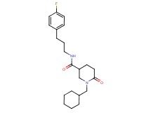 1-(cyclohexylmethyl)-N-[3-(4-fluorophenyl)propyl]-6-oxo-3-piperidinecarboxamide