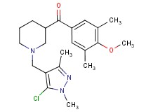 {1-[(5-chloro-1,3-dimethyl-1H-pyrazol-4-yl)methyl]-3-piperidinyl}(4-methoxy-3,5-dimethylphenyl)methanone