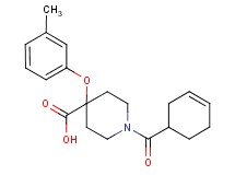 1-(cyclohex-3-en-1-ylcarbonyl)-4-(3-methylphenoxy)piperidine-4-carboxylic acid