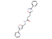 3-(3-phenyl-1,2,4-oxadiazol-5-yl)-N-{[3-(2-pyridinyl)-5-isoxazolyl]methyl}propanamide