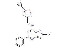 N-[(5-cyclopropyl-1,2,4-oxadiazol-3-yl)methyl]-2-methyl-5-phenylpyrazolo[1,5-a]pyrimidin-7-amine