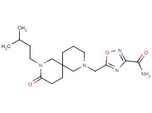 5-{[8-(3-methylbutyl)-9-oxo-2,8-diazaspiro[5.5]undec-2-yl]methyl}-1,2,4-oxadiazole-3-carboxamide
