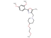 1-{[2-(2,4-dimethoxyphenyl)-5-methyl-1,3-oxazol-4-yl]methyl}-4-(2-methoxyethoxy)piperidine